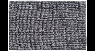 Badmat Indiana Antraciet 50x78 cm – Zachte Chenille Badmat Rechthoek – Luxe Douchemat – Sneldrogend & Waterabsorberend – Oeko-Tex Gecertificeerd – Wasbaar