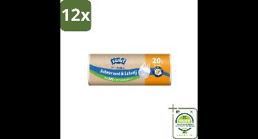 Swirl – Pedaalemmerzakken – 20 L – Handvat – 20 zakken - Voordeelverpakking - 12 stuks - Pedaalemmerzak - Emmerzak