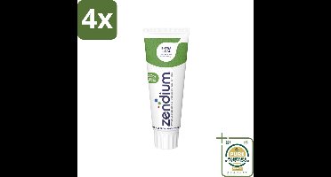 Zendium Tandpasta Extra Fresh 75 ml - Voordeelverpakking - 4 stuks - Natuurlijke tandpasta - Mondverzorging