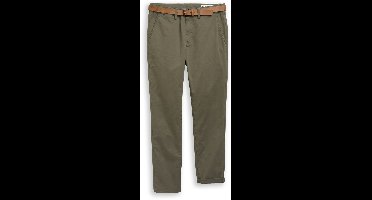 Tom Tailor Denim - Slim-fit chino met riem - Maat 29/32 - urban olive green