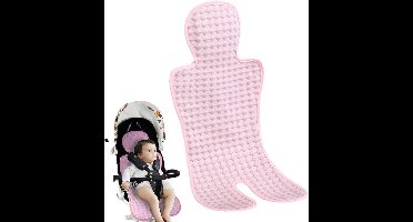 Koelmat voor kinderzitjes - Universele koelmat - Geschikt voor kinderwagens, kinderstoelen, autostoeltjes, enz. - 70*30 cm - Roze