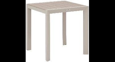 Tuintafel voor 2 personen van aluminium met houtlook ÉVASION