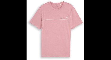 Tom Tailor - T-shirt met print - Maat M - dusty rose