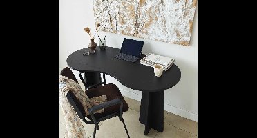 Skye Decor, Bureau, Infini - Black, Gemelamineerde spaanplaat, Zwart, 120 x 60 x 75 cm