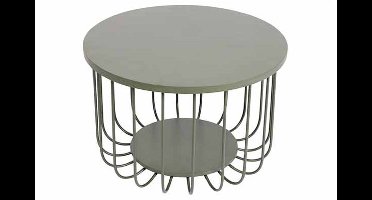 Bijzettafel Groen 53x53xh35cm Rond Metaa L