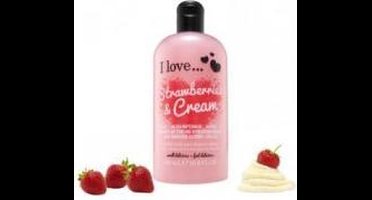 I Love...Strawberries and Cream - Bath and Shower Gel - 500 ml.