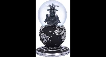 Nemesis Now Beeld/figuur Baphoboo Snow Globe 18.5cm - Baby Baphomet Sneeuwbol Zwart/Zilverkleurig
