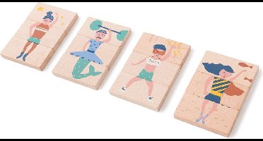 Nobodinoz Meli Meli Houten puzzel - Zacht aanvoelend hout - 16 combinaties