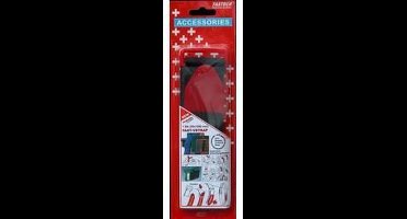 FASTECH® 911-330C Klittenband Met riem Haak- en lusdeel (l x b) 1060 mm x 50 mm Zwart, Rood 1 stuk(s)