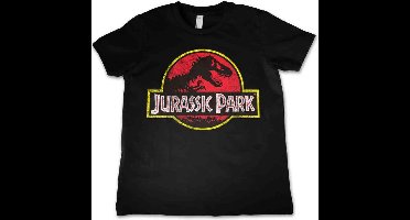 Jurassic Park Kids - Distressed Logo Unisex T-shirt - zwart - 128
