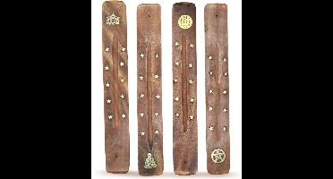 Green Tree Wooden Incense Holder Brown