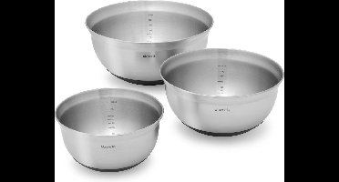Brabantia Profile Beslagkom - 3-delig - Matt Steel / Zwart