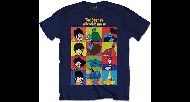 The Beatles - Yellow Submarine Characters Heren T-shirt - 2XL - Blauw