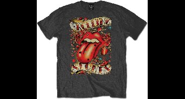 The Rolling Stones - Tongues & Stars Heren T-shirt - L - Bruin