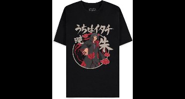 Naruto - Naruto Shippuden - Akatsuki Itachi Heren T-shirt - L - Zwart