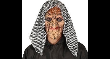 Fiestas Guirca Hoofdmasker Heks Latex Beige/zwart One-size