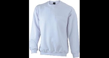 James and Nicholson Heren Ronde Zak Sweatshirt (Wit)