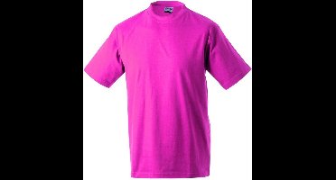 James and Nicholson Unisex Zware Ronde Tee (Roze)