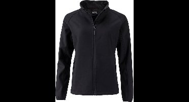James and Nicholson Dames/dames Promo Softshell Jacket (Zwart/Zwart)