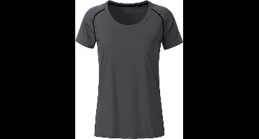 James and Nicholson Dames/Dames Sport T-Shirt (Titan Grijs/Zwart)