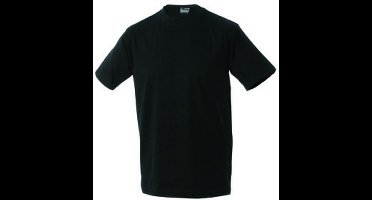 James and Nicholson - Unisex Medium T-Shirt met Ronde Hals (Zwart)