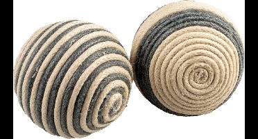 Duvoplus - Speelgoed Voor Dieren - Kat - Rope Ballen 2pc - 4x4x4cm Grijs - 2st