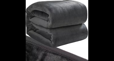 Ruhhy Luxe Microvezel Deken – 160×200 cm – Extra Warm, Zacht & Dik – Grijs – Premium Plaid voor Bank & Bed