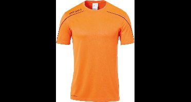 Uhlsport Stream 22 Shirt Korte Mouw Kinderen - Fluo Oranje / Zwart | Maat: 164