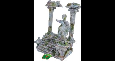 Boon Aquarium Tempel en Beeld - 22 x 17 cm - Grijs
