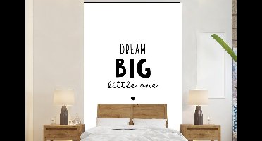 Behang kinderen - Kinderkamer decoratie - Quotes - Dream big little one - Spreuken - Baby - Dromen - 145x220 cm