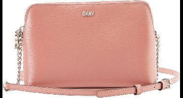 DKNY Leren Schoudertas Avondtas Bryant Sutton Dome Crossbody Bag Terra Zalmroze