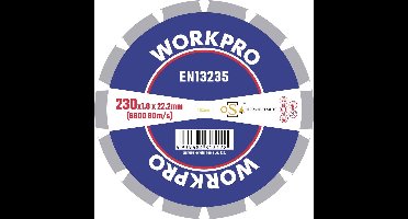 WorkPro GSOSSE-4 Doorslijpschijf 230 mm 1 stuk(s) Keramiek, Porselein, Marmer, Metselwerk, Glas, Kalksteen, Graniet, Na