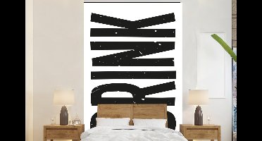 Behang - Fotobehang Drink - Zwart - Wit - Decoratie - Breedte 145 cm x hoogte 220 cm