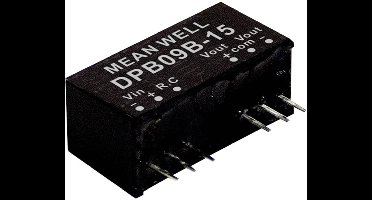 MW Mean Well DPB09C-15 DC/DC-convertermodule 300 mA 9 W Aantal uitgangen: 2 x Inhoud 1 stuk(s)