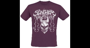 Slaughter To Prevail White Mask Heren T-shirt - bordeaux - L