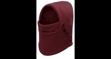 Scoby - Fleece Bivakmuts - Wintermuts - Motormasker - Balaclava - Ski Mask - Unisex - Bordeaux Rood