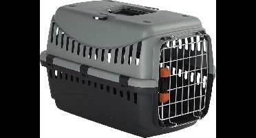 Duvoplus - Reisbench - Hond - Bracco Eco Travel Box 1 46x32x31cm - Max. 5-6kg Grijs/groen - 1st