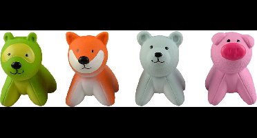 Duvoplus - Hond - Latex vos/varken/hond/beer 6x9x9,5cm - gemengde kleuren