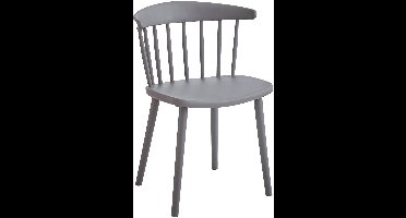 Leitmotiv Stoel Viejo - Antraciet - 57x44x75cm - Set van 4 - Modern - Woonkamer - Slaapkamer