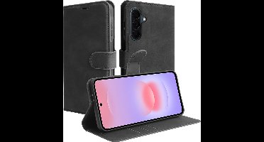 Just in Case hoesje geschikt voor Samsung Galaxy A37 Hoesje met Pasjeshouder - Premium Bookcase - Zwart
