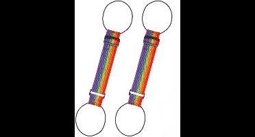 Home & Marker - Elastische Kofferband - Set van 2 - Verstelbare Bagageriem voor Extra Tas - Bagage Strap Reishulp - Iriserend - LUGSTRAP