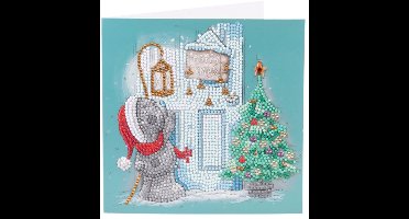 Happy Xmas! 18x18cm Crystal Art Card