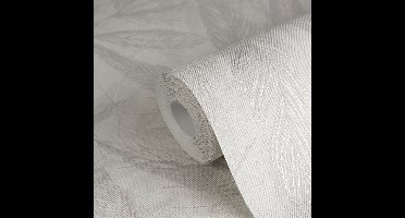 Taupe Vliestapete Federn | B790964