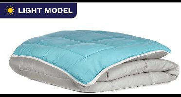 Zelesta Everyday Duo Zomerdekbed - Lichtgrijs & Zeegroen 240x260cm