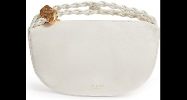 Ted Baker Leren handtas Islah Leather Statement Hardware Medium Hobo Bag Ivory wit
