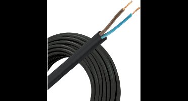 VMVL (H05VV-F) kabel 2x0.75mm2 zwart per rol 100 meter