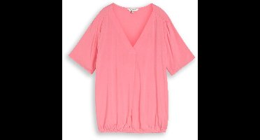 Tom Tailor - Blouse van viscose - Maat 36 - soft fuchsia pink