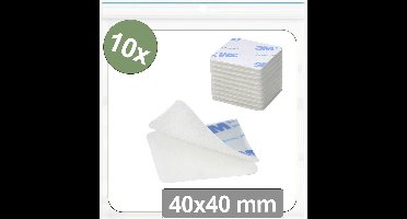 Quadrios 25CA673 Klittenband punten Om vast te plakken Haak- en lusdeel (l x b) 40 mm x 40 mm Wit 10 stuk(s)