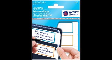 Etiketblokken wit met kader 89x25mm 120x