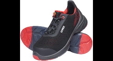 Uvex 1 G2 Halbschoenen S1P 68372 Zwart, Rood (68372)